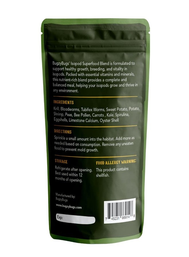 Bugzy Bugs Isopod Superfood Blend Premium Nutrient-Rich Diet with Natural Protein and Calcium - Image 2